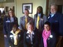 Tom Elliott and Joanne Travers with the team at the reception